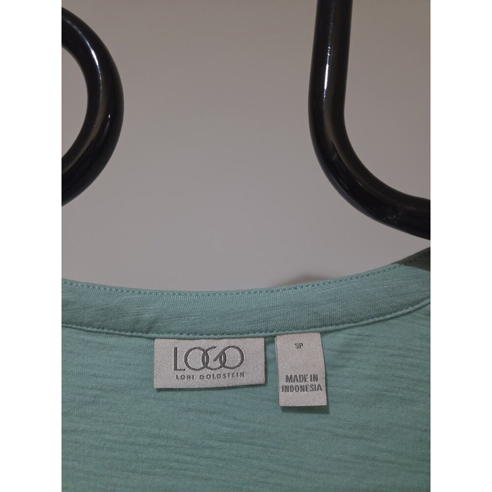 Logo Lori Goldstein PS Mint Green Knit Cardigan Clip Dot Trim A694674 NWOT - Picture 4 of 9